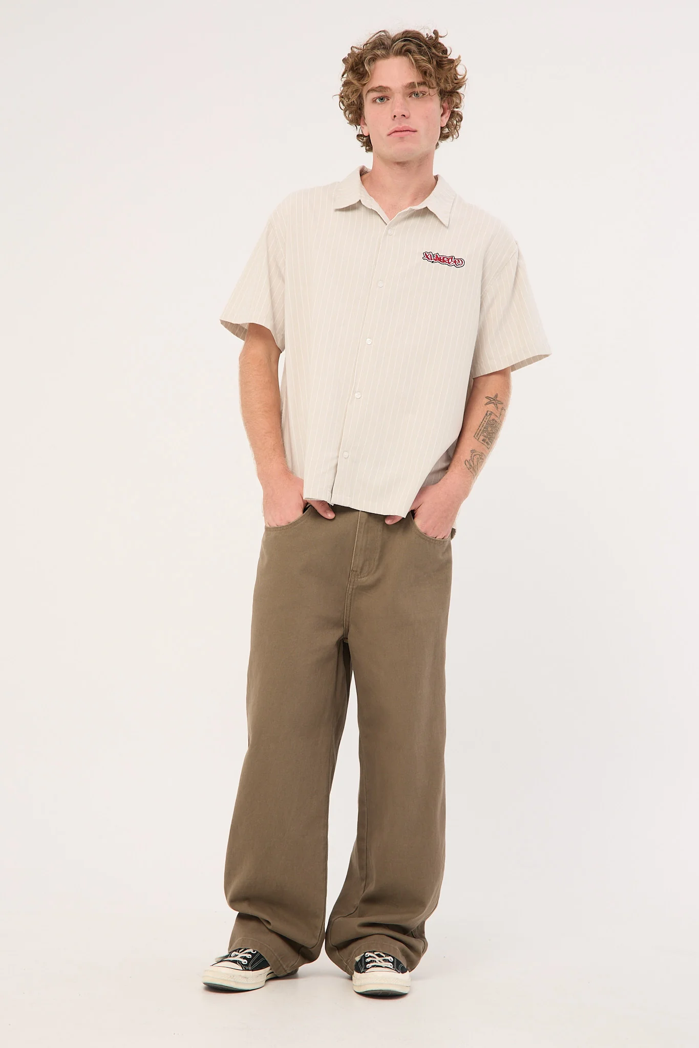 91 Star Baggy Denim 91 Pant Worn Brown