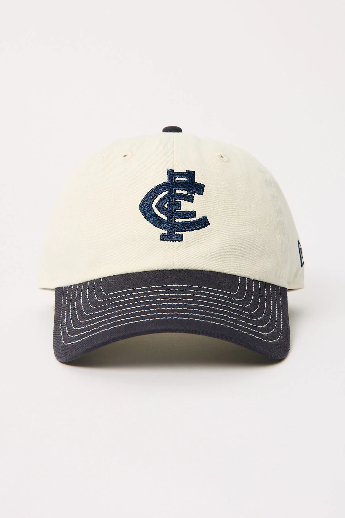 2-Toned Chrome Carlton Blues Casual Classic Cap Official Team Colours