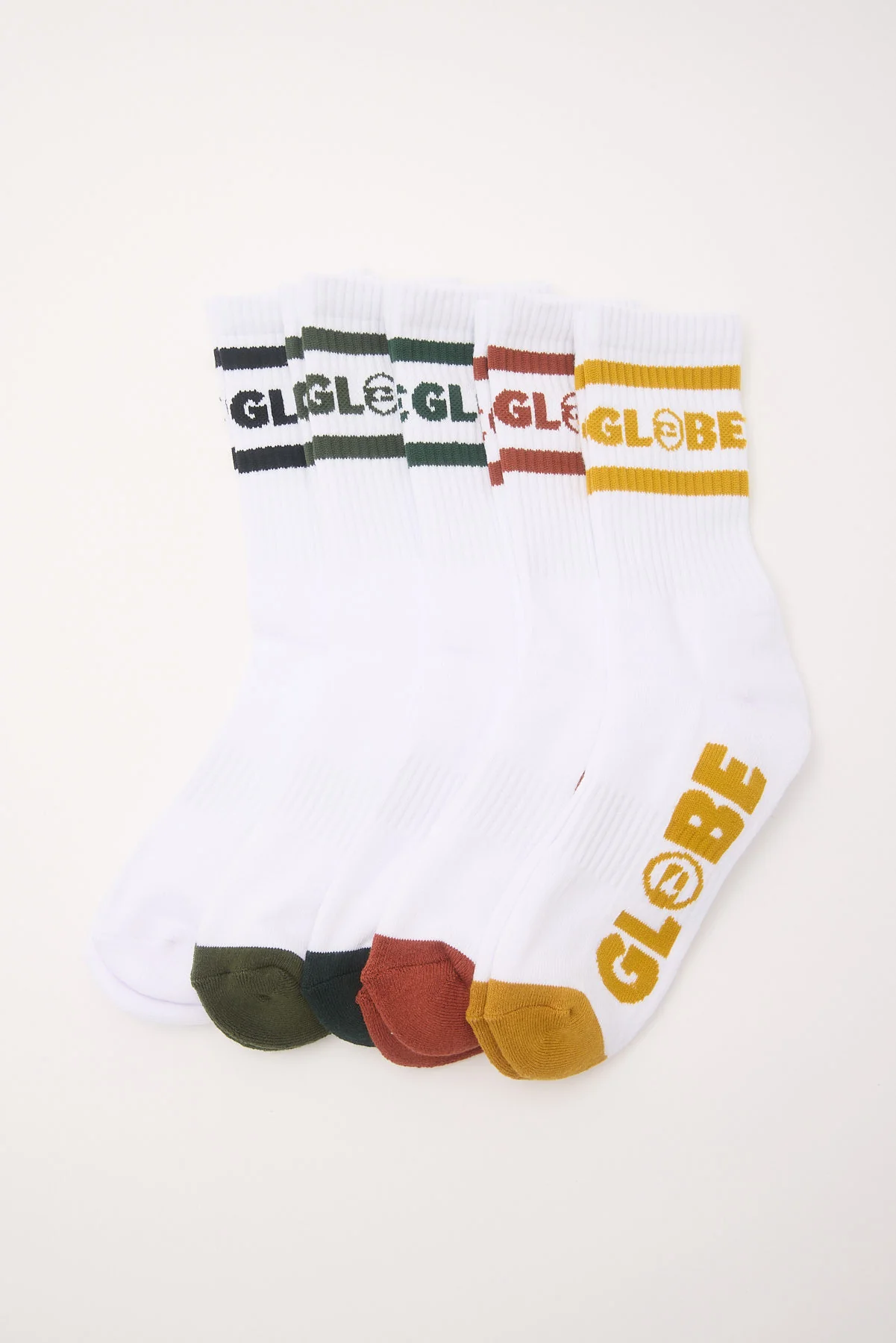 Tilt Hi Crew Sock 5 Pack White/Assorted