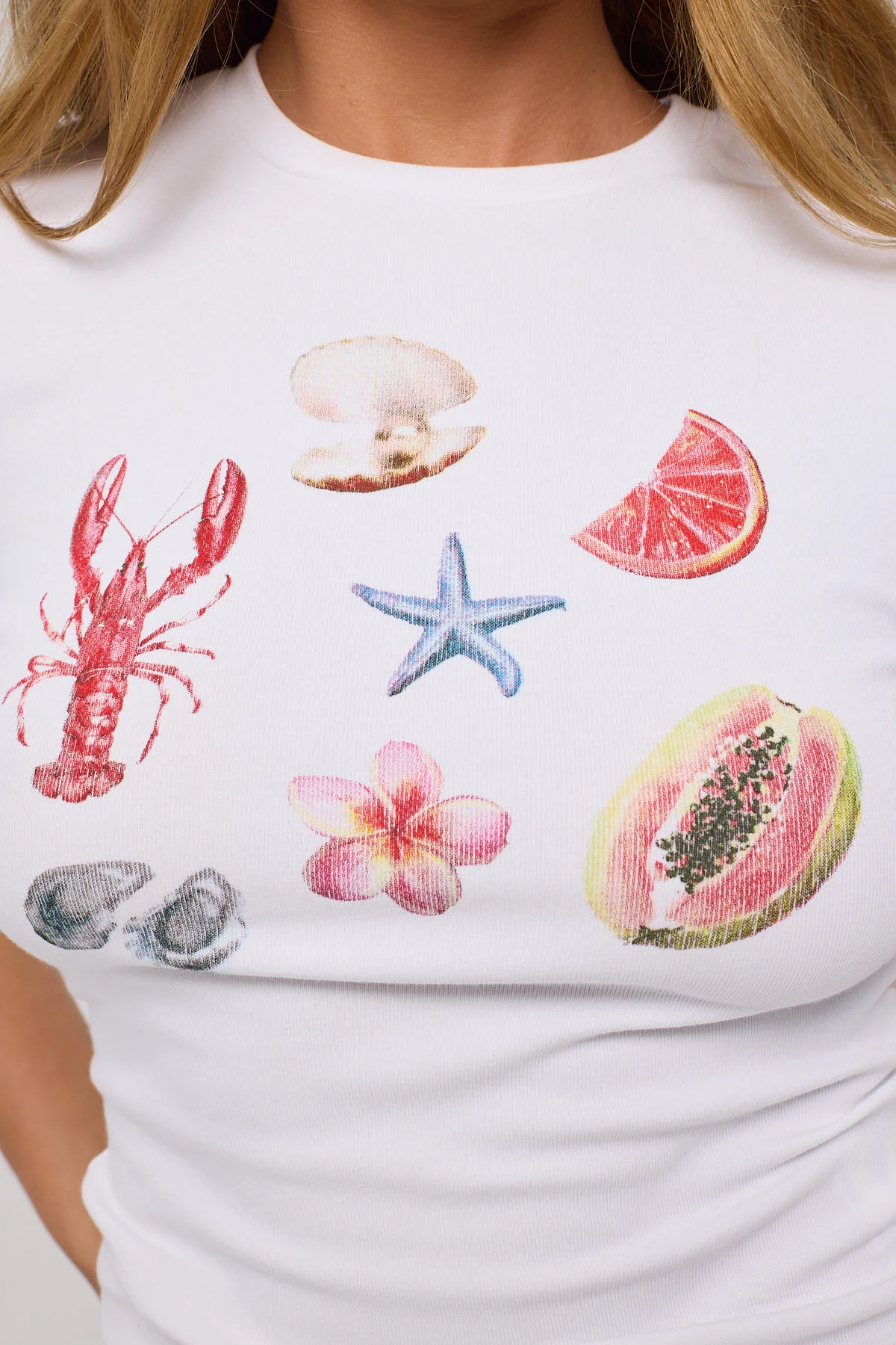 Euro Summer Baby Tee White 6 Euro Summer Baby Tee White