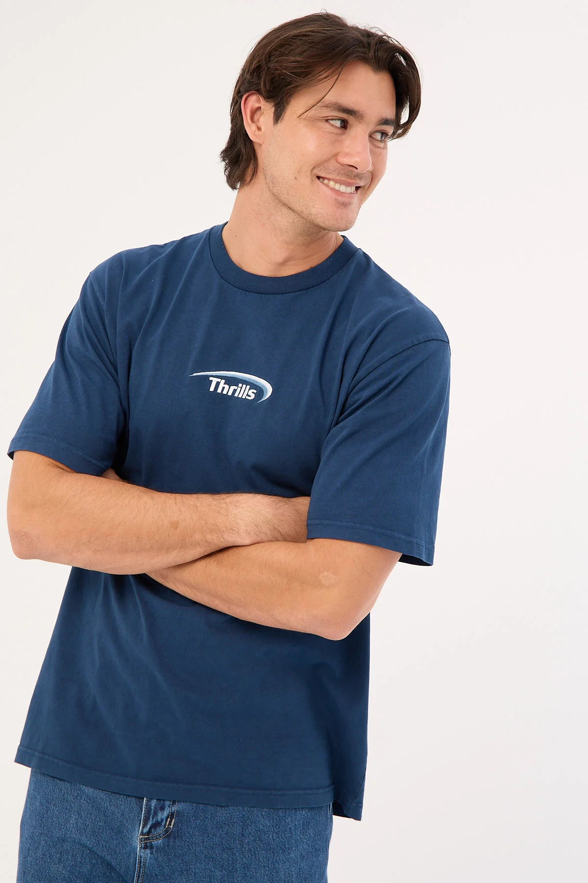 Sphere Embro Oversize Fit Tee Ensign Blue