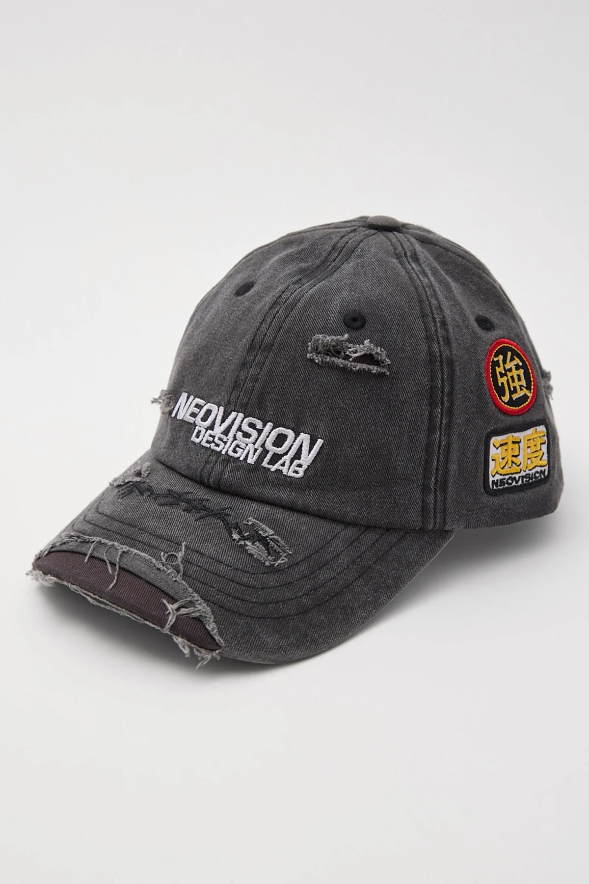 Interval Distressed Dad Cap Washed Black 2 Interval Distressed Dad Cap Washed Black