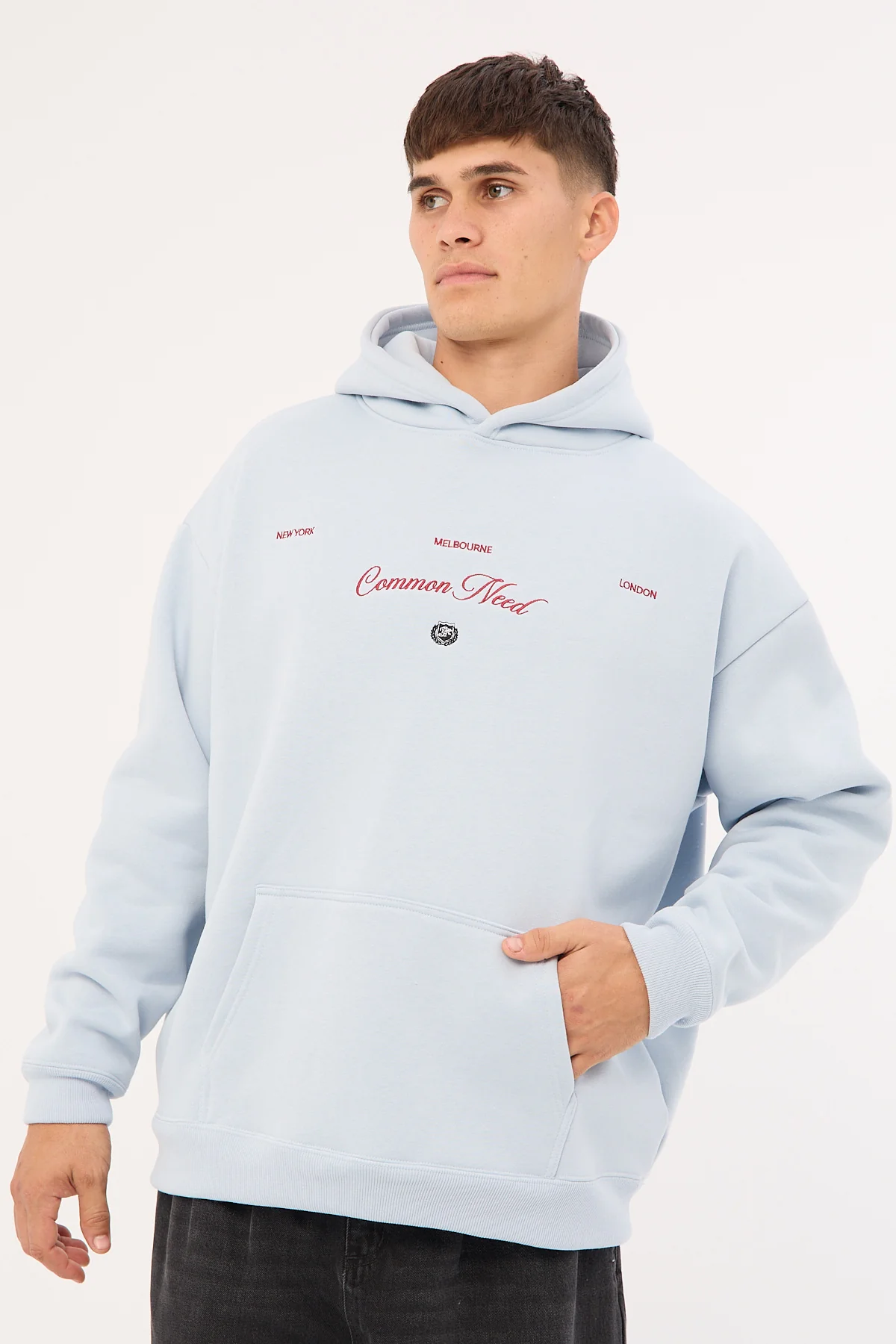 Cities Boxy Hoodie Misty Blue