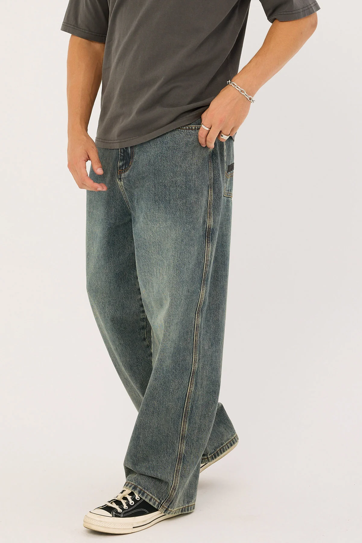 Behemoth Super Baggy Jean Ruins Dirty Blue 10 Behemoth Super Baggy Jean Ruins Dirty Blue