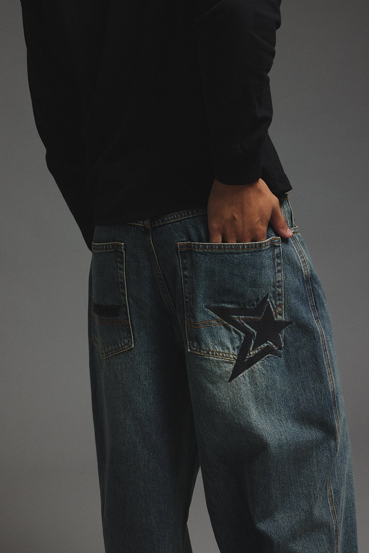 Behemoth Super Baggy Jean Ruins Dirty Blue 3 Behemoth Super Baggy Jean Ruins Dirty Blue
