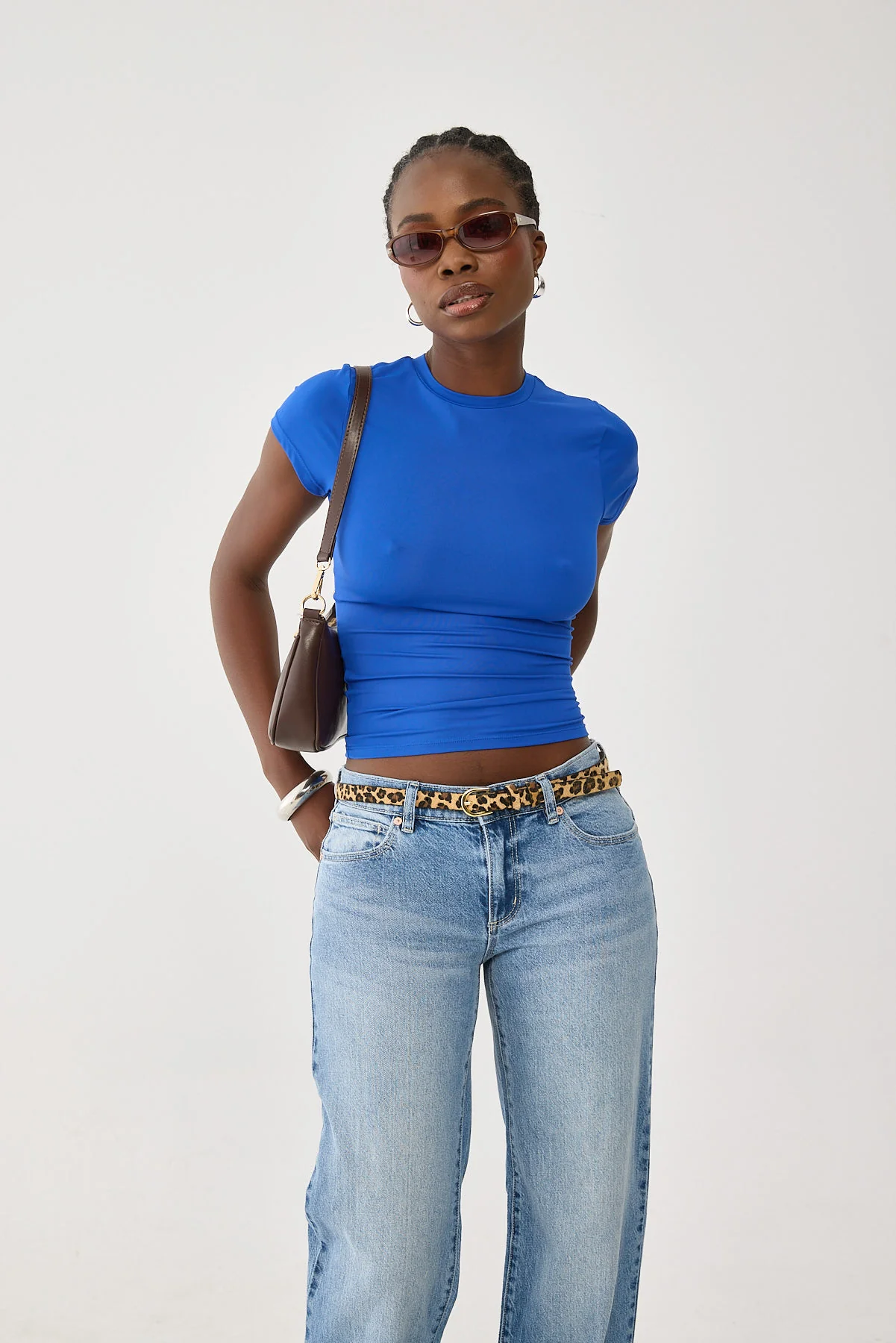 Recycled Longline Baby Tee Blue