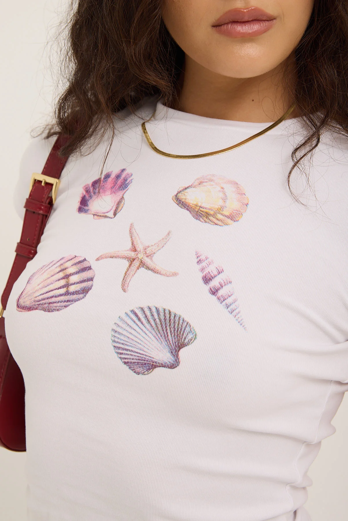 Sea Mist Baby Tee White 4 Sea Mist Baby Tee White