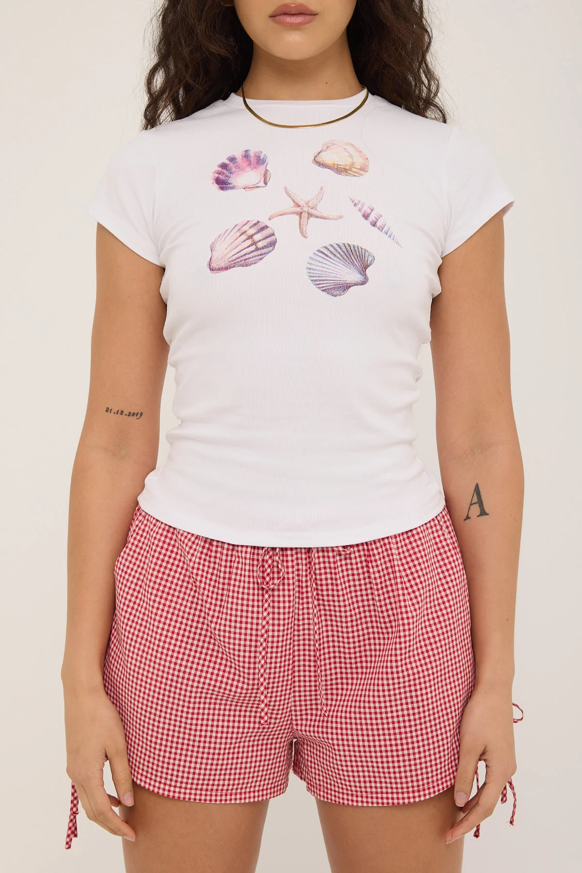 Sea Mist Baby Tee White 6 Sea Mist Baby Tee White