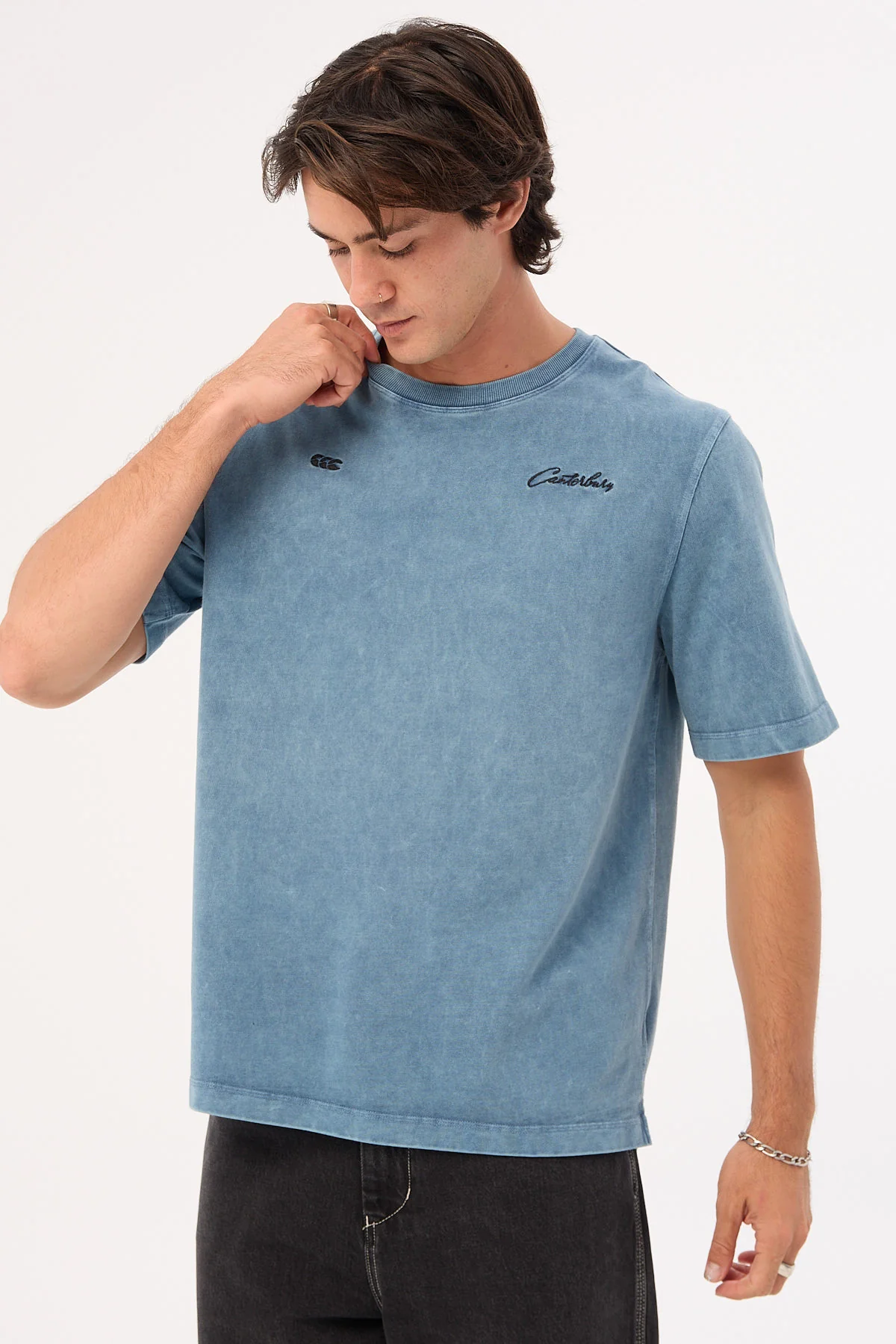CCC Script Washed T-shirt AM Blue Mirage