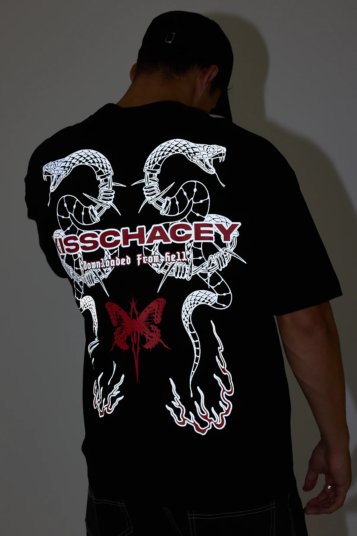 Serpent Street Tee Jet Black