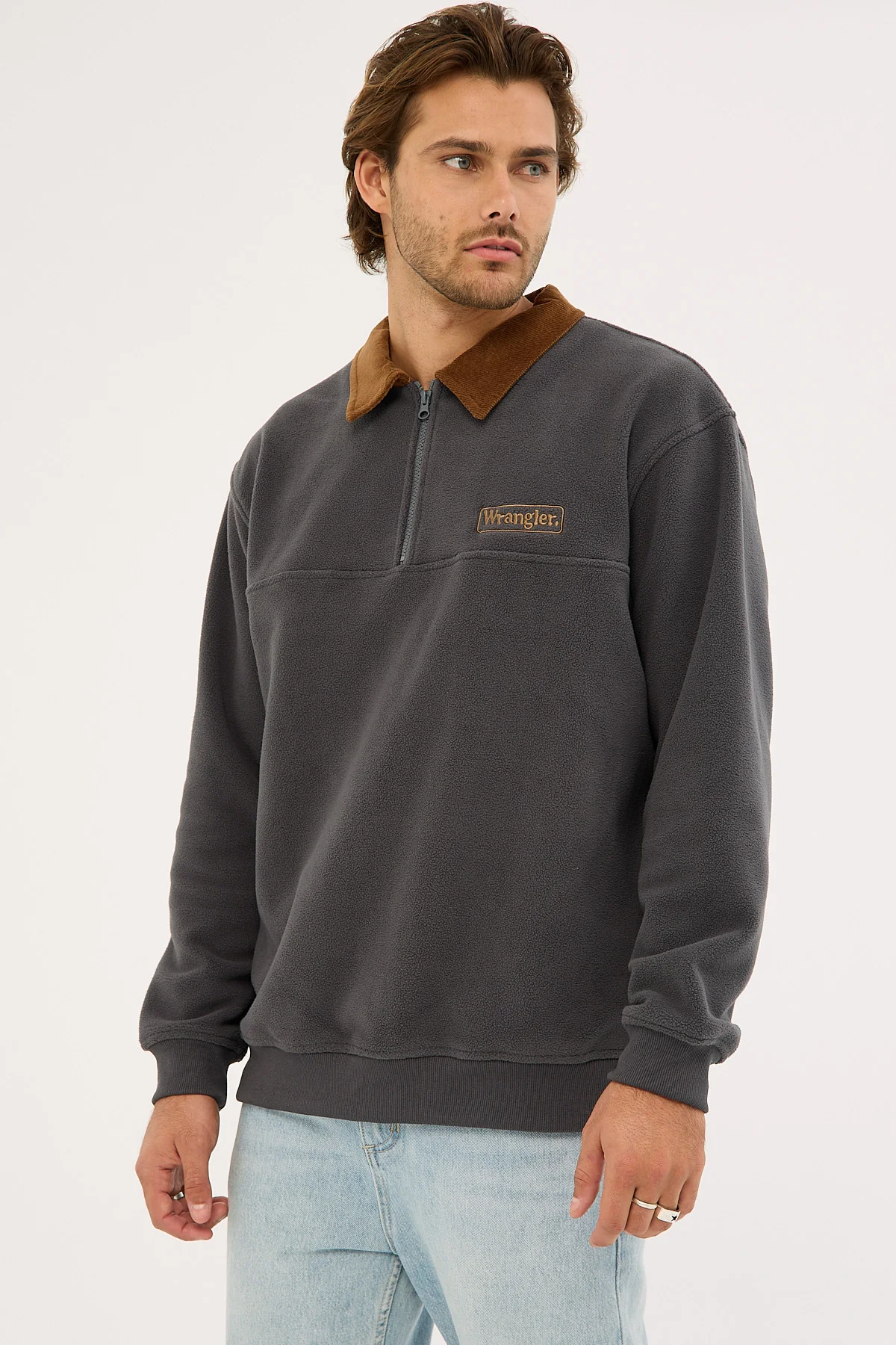 Collar Polar Sweat Worn Black