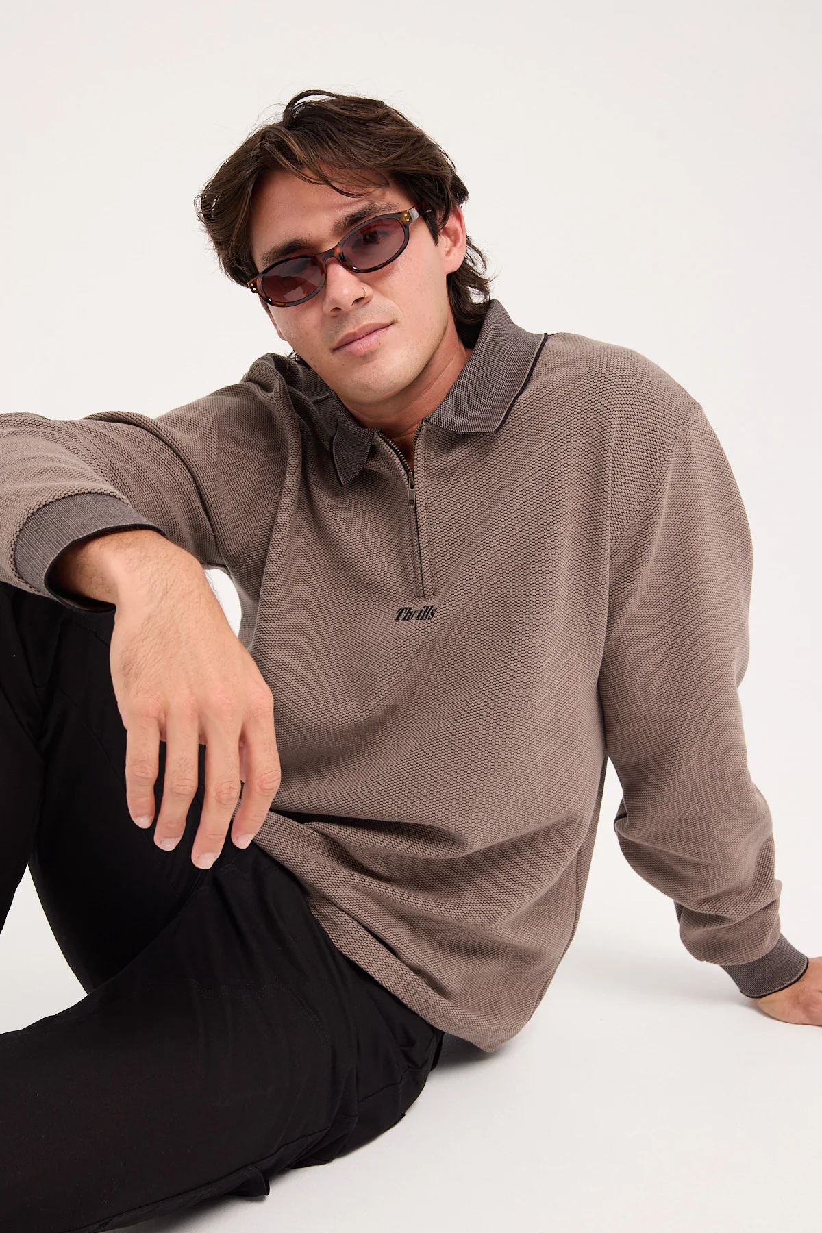 Thrills Union Rugby Jacquard Polo Falcon