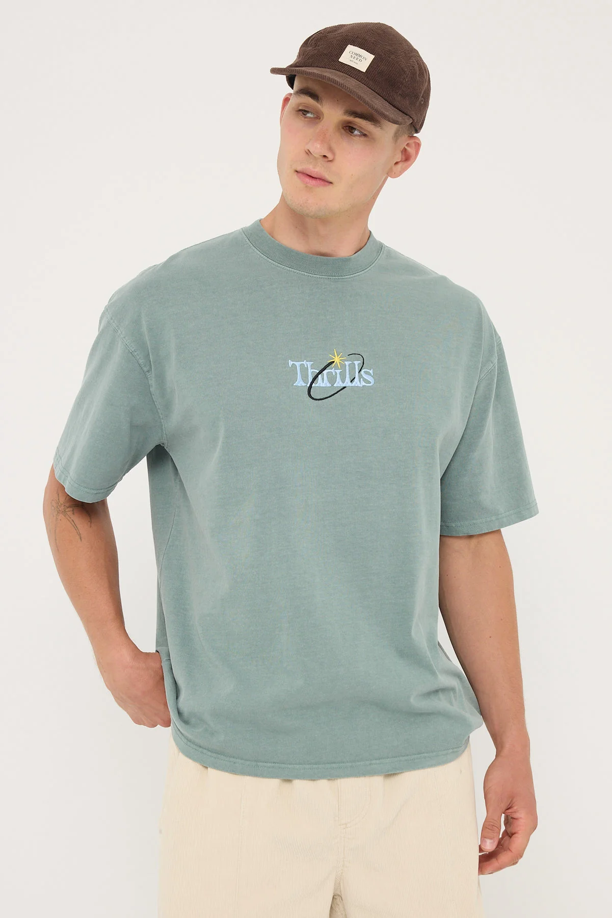 Ambient Connections Box Fit Oversize Tee Chinois Green