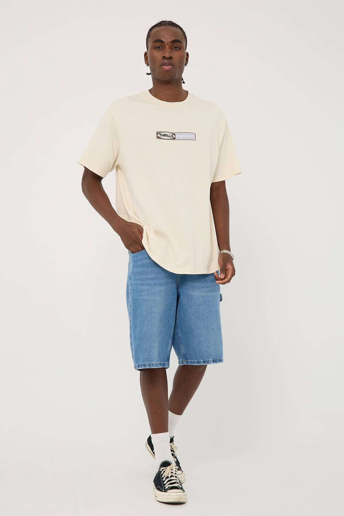 Locked In Merch Fit Tee Heritage White