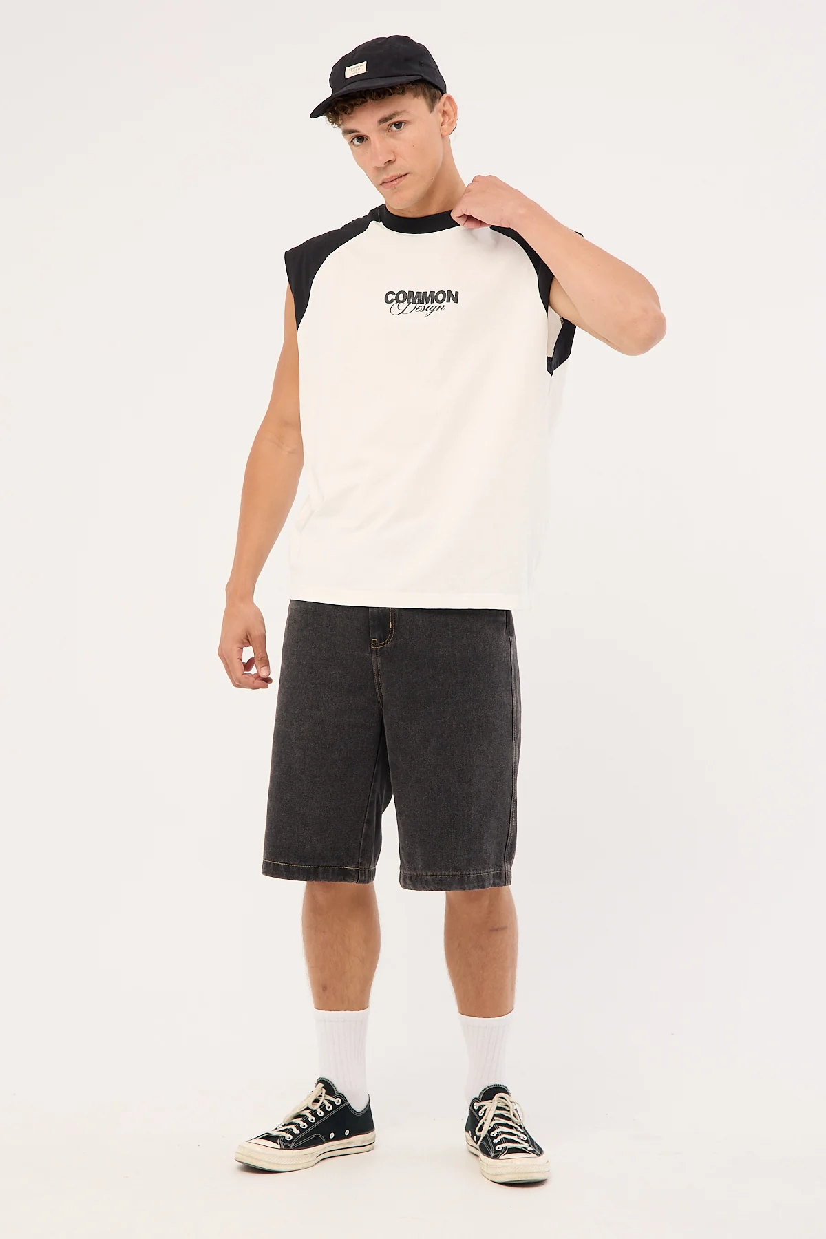 Compose Raglan Muscle Tank Off White
