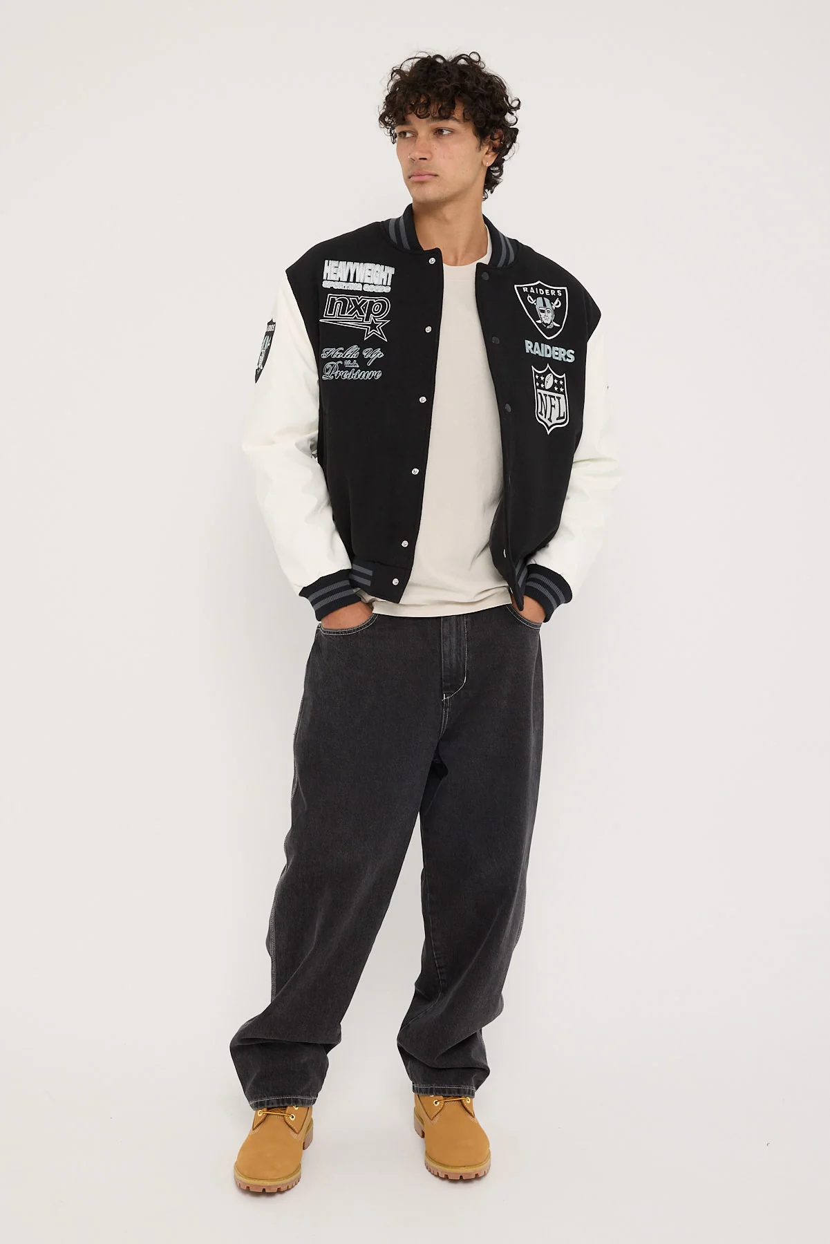 LV-Raiders Huddle Jacket Black/White