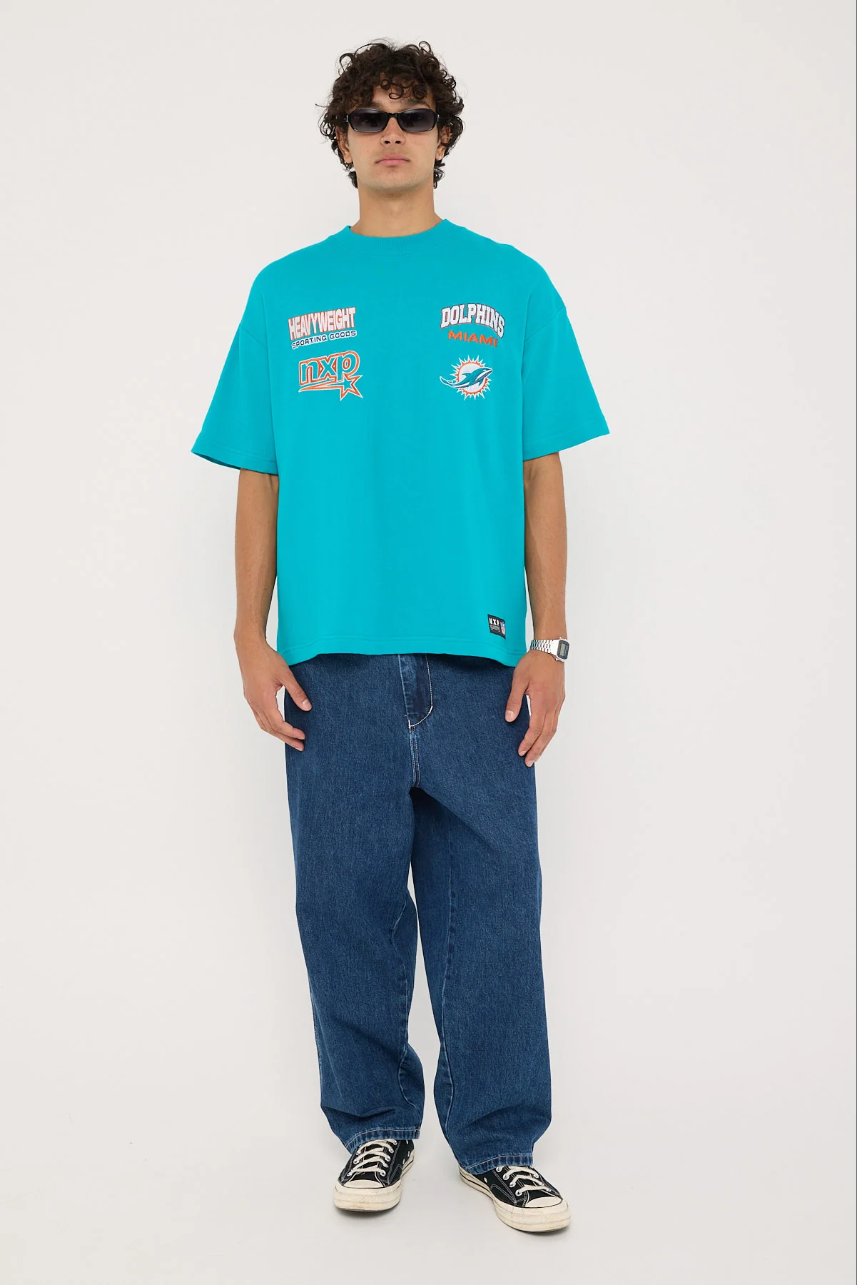 M-Dolphins Surround Tee Aqua