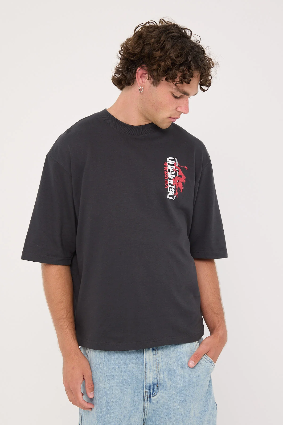 Kiryu Cropped Street Super Heavy Tee Off Black 1 Kiryu Cropped Street Super Heavy Tee Off Black