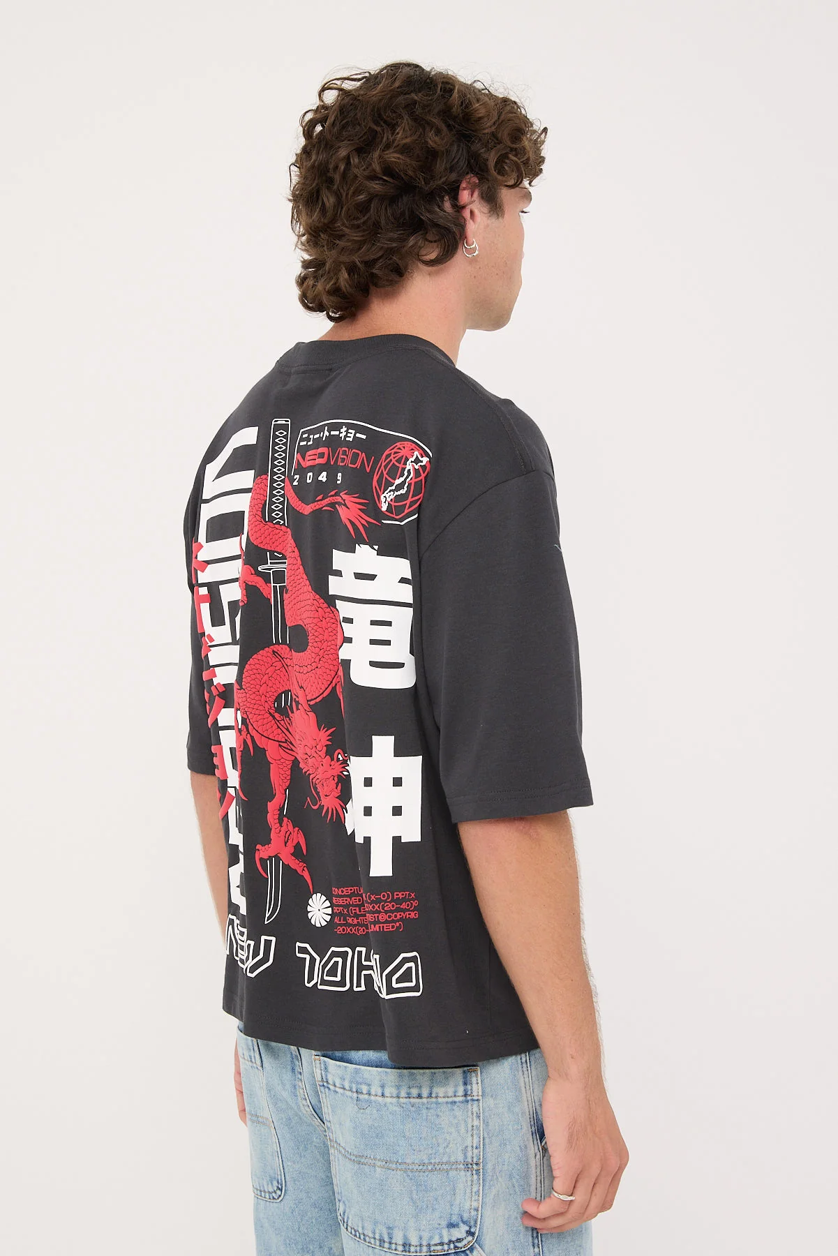 Kiryu Cropped Street Super Heavy Tee Off Black 3 Kiryu Cropped Street Super Heavy Tee Off Black