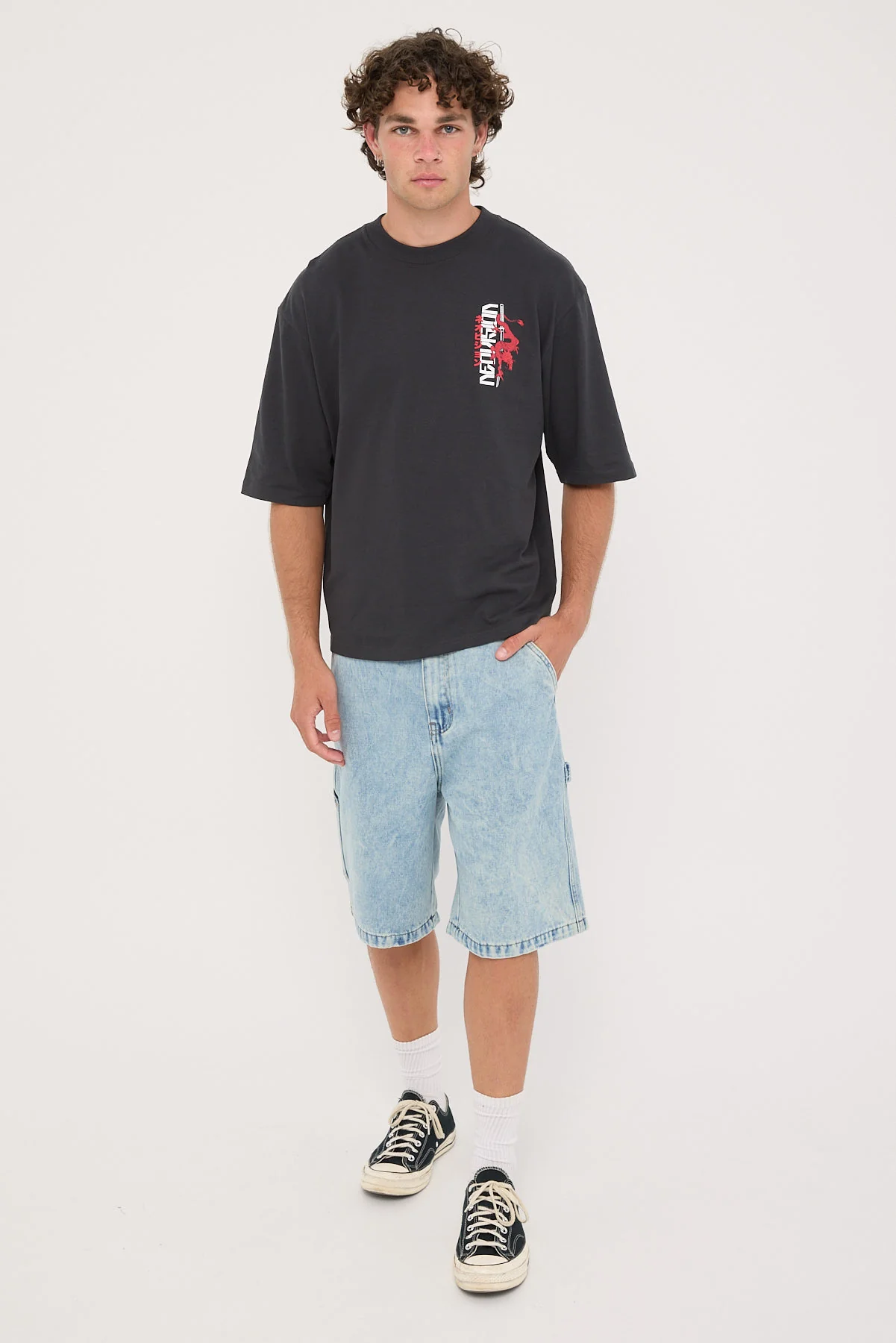 Kiryu Cropped Street Super Heavy Tee Off Black 5 Kiryu Cropped Street Super Heavy Tee Off Black