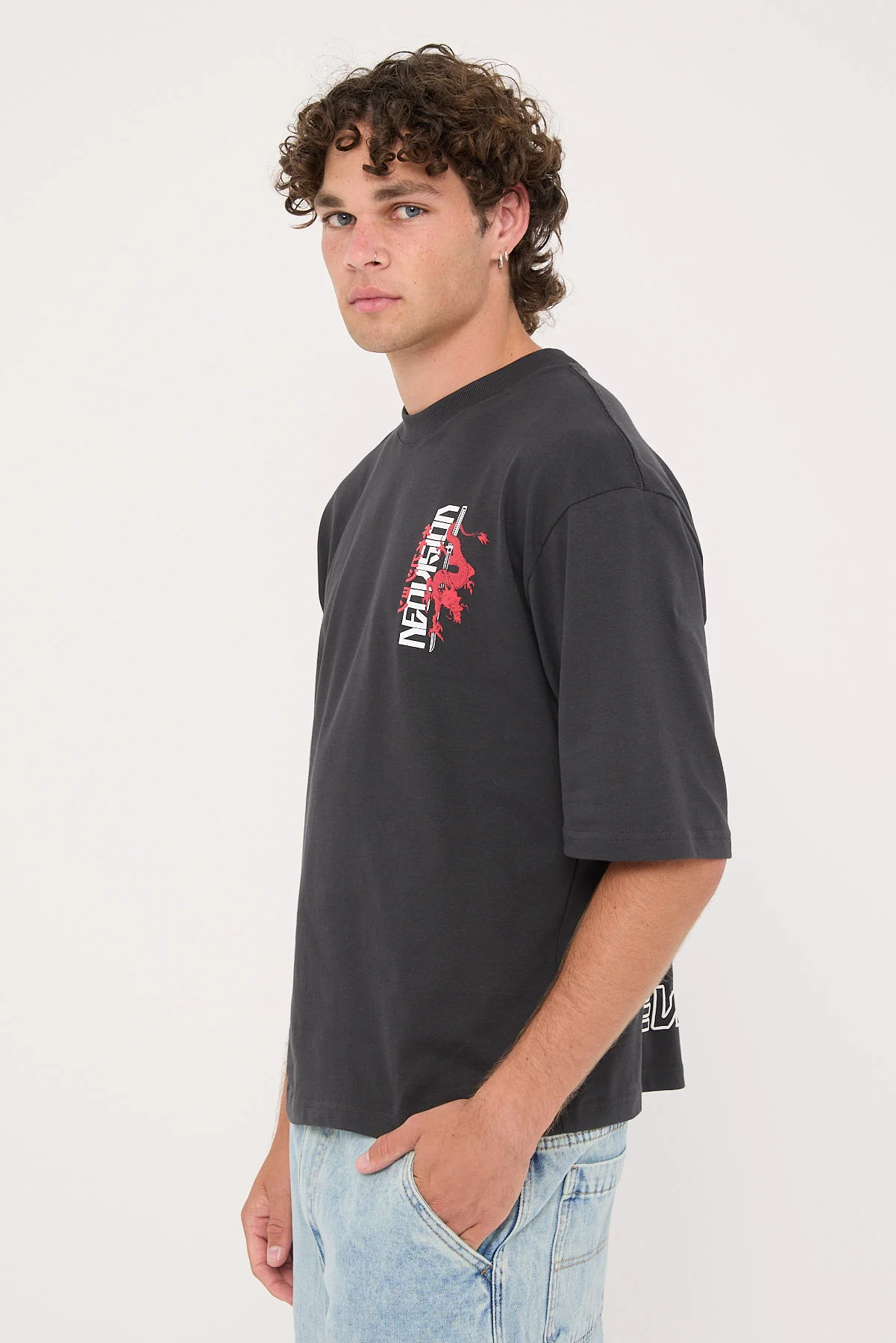 Kiryu Cropped Street Super Heavy Tee Off Black 7 Kiryu Cropped Street Super Heavy Tee Off Black