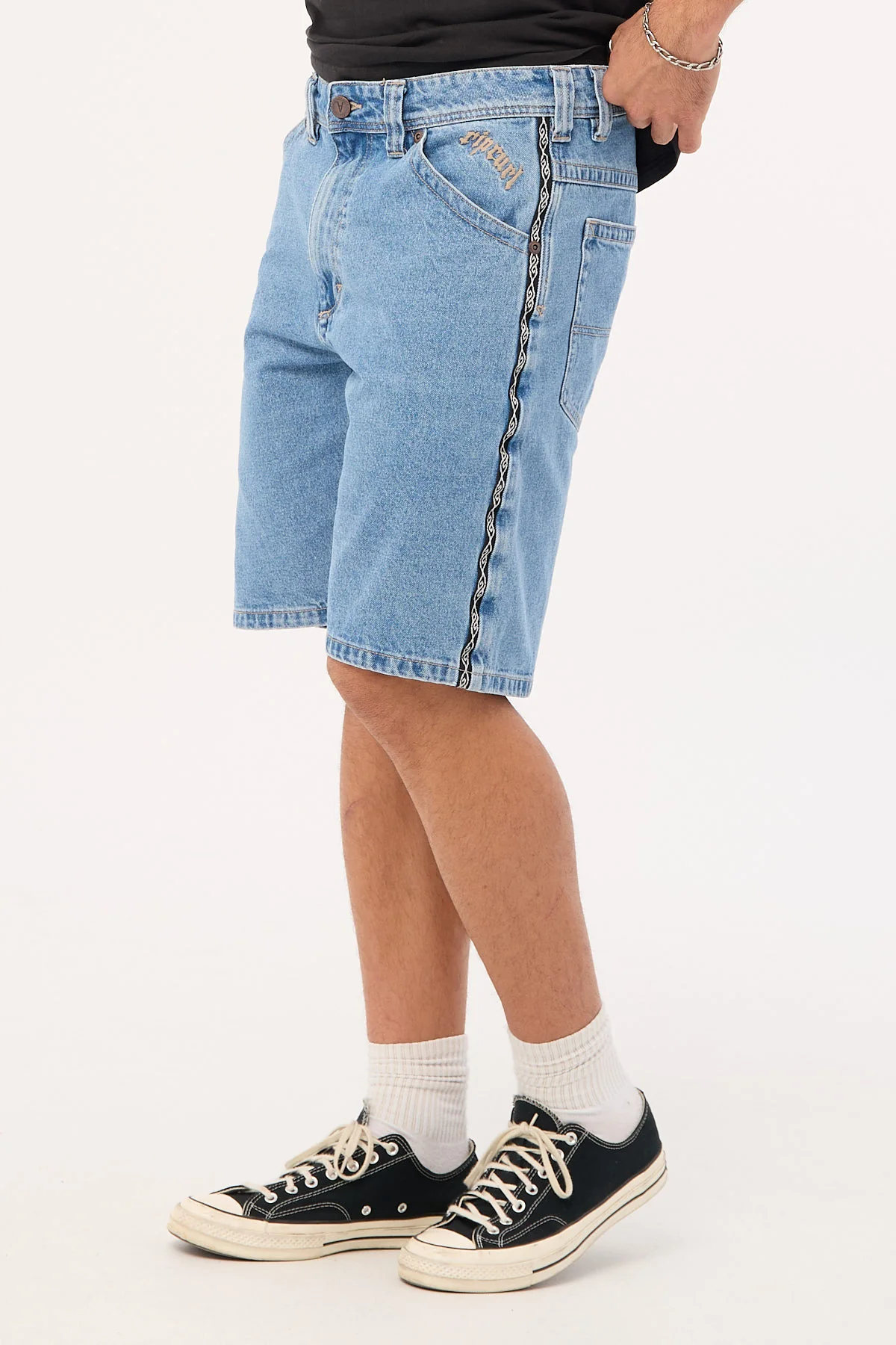 RC A5 Baggy Short Larry Tape Light Vintage Indigo 4 RC A5 Baggy Short Larry Tape Light Vintage Indigo