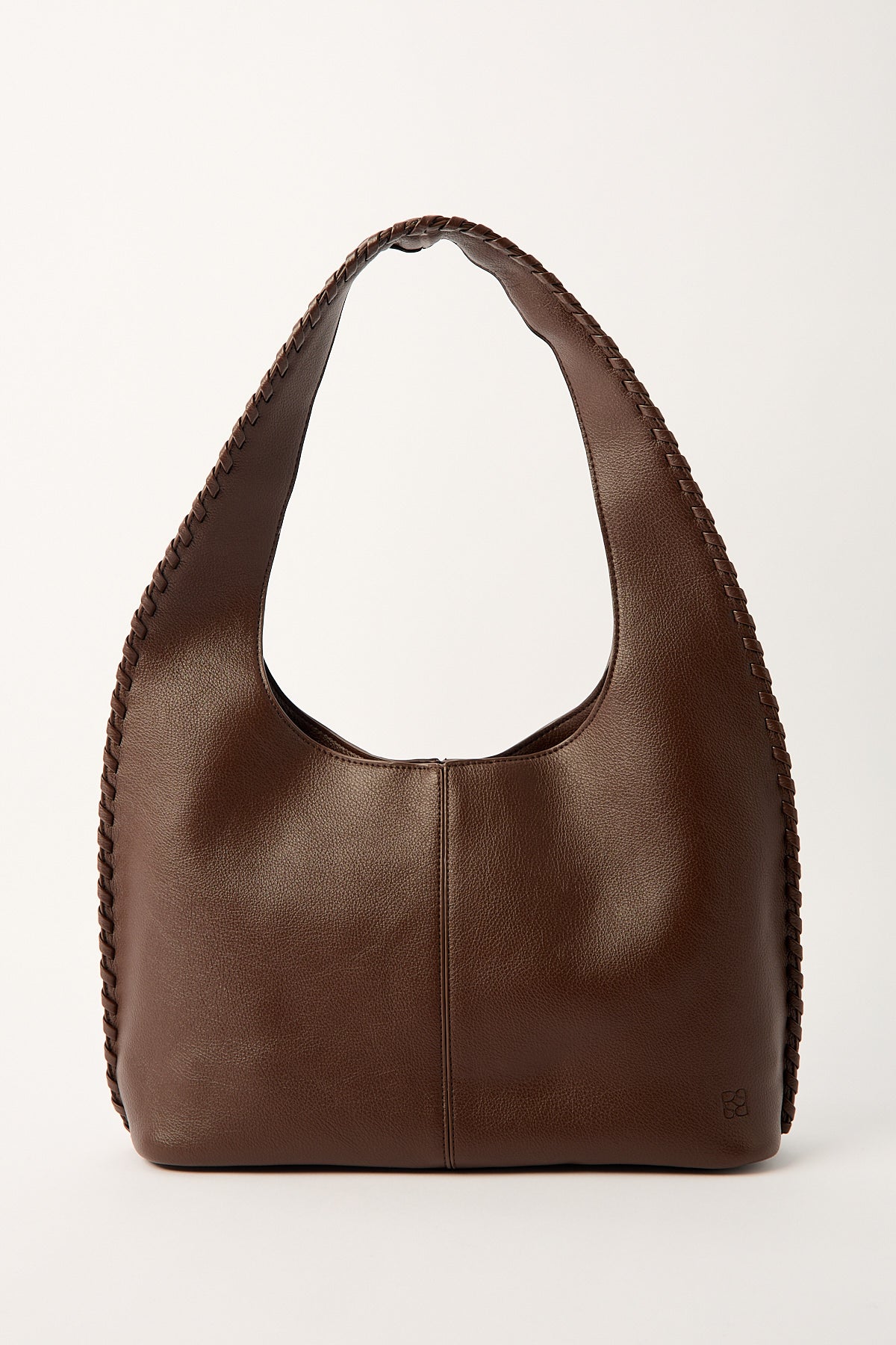 Gianna Braided Slouch Bag Choc