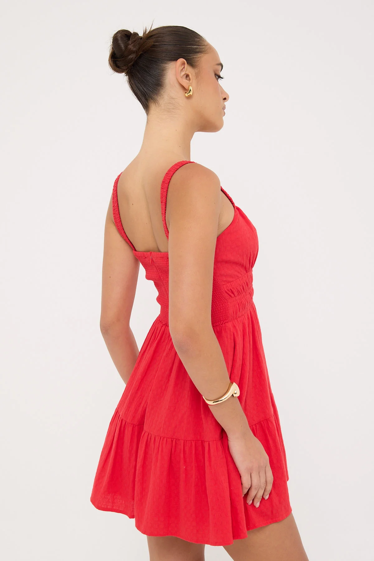 Isola Cotton Mini Dress Red 5 Isola Cotton Mini Dress Red