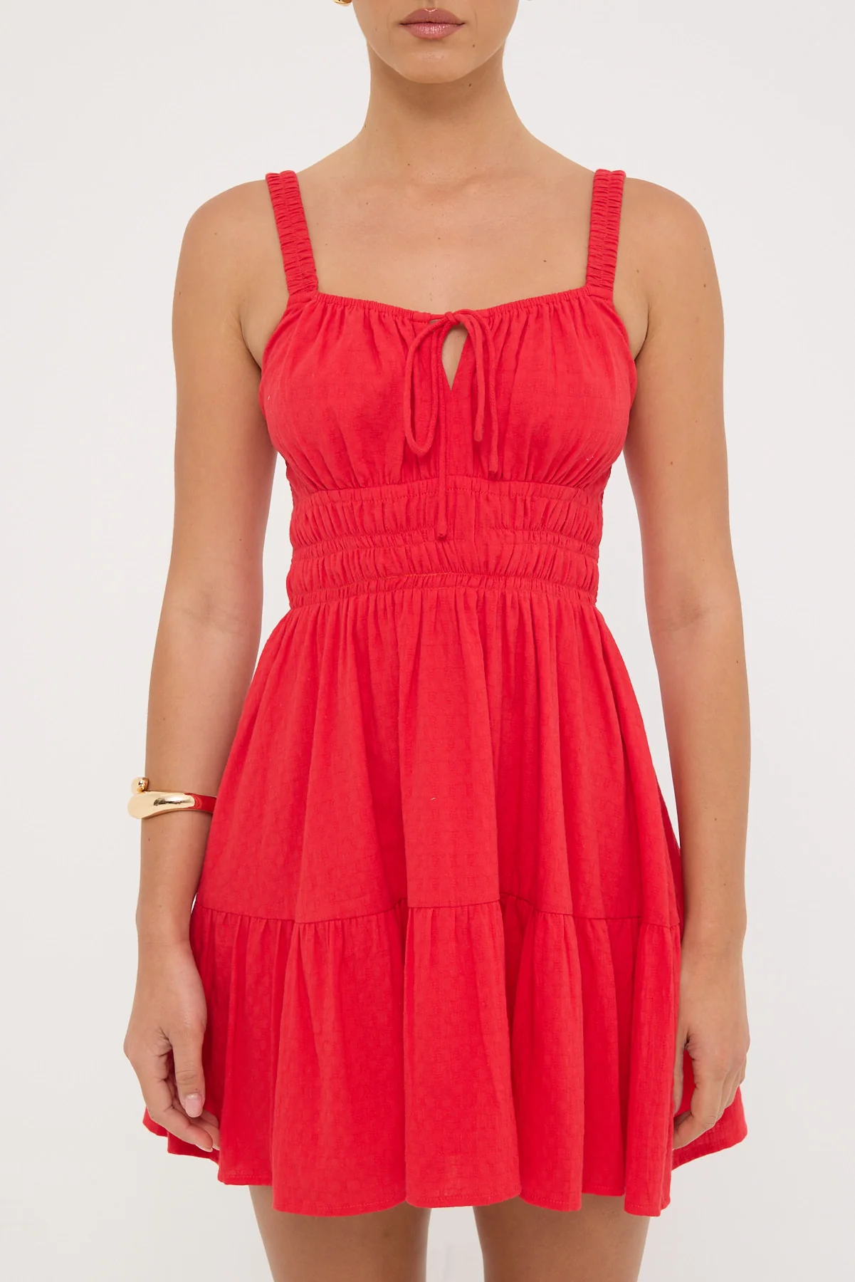 Isola Cotton Mini Dress Red 6 Isola Cotton Mini Dress Red