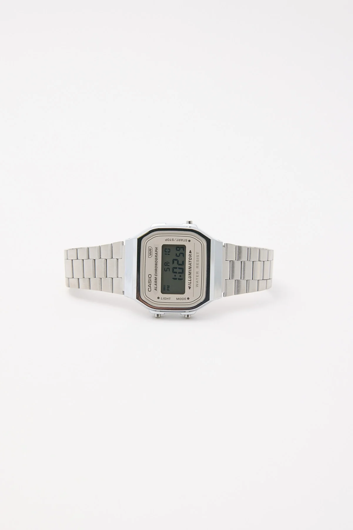 A168WA-8A Digital Watch Silver/Cream
