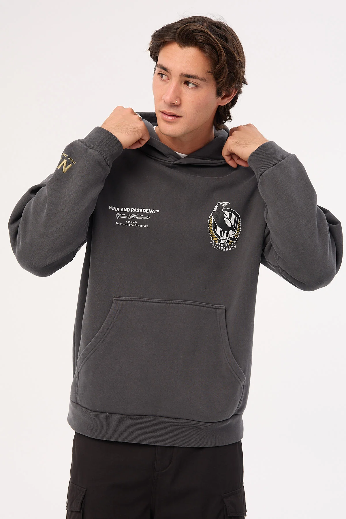 Collingwood Vintage Hoodie Pigment Asphalt