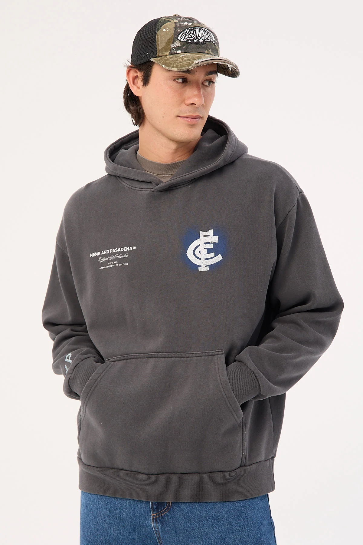 Cartlon Vintage Hoodie Pigment Asphalt