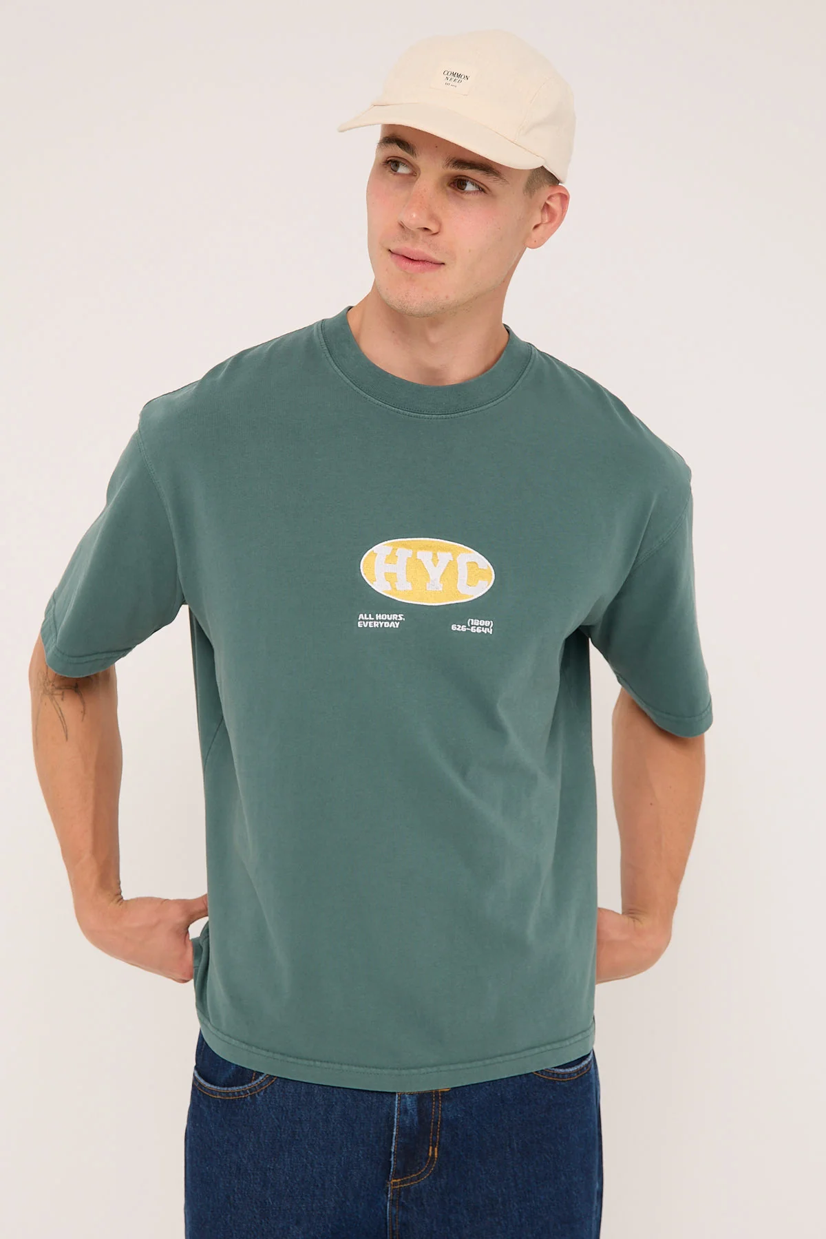 Dig It Oversize Wide Fit Short Tee Teal