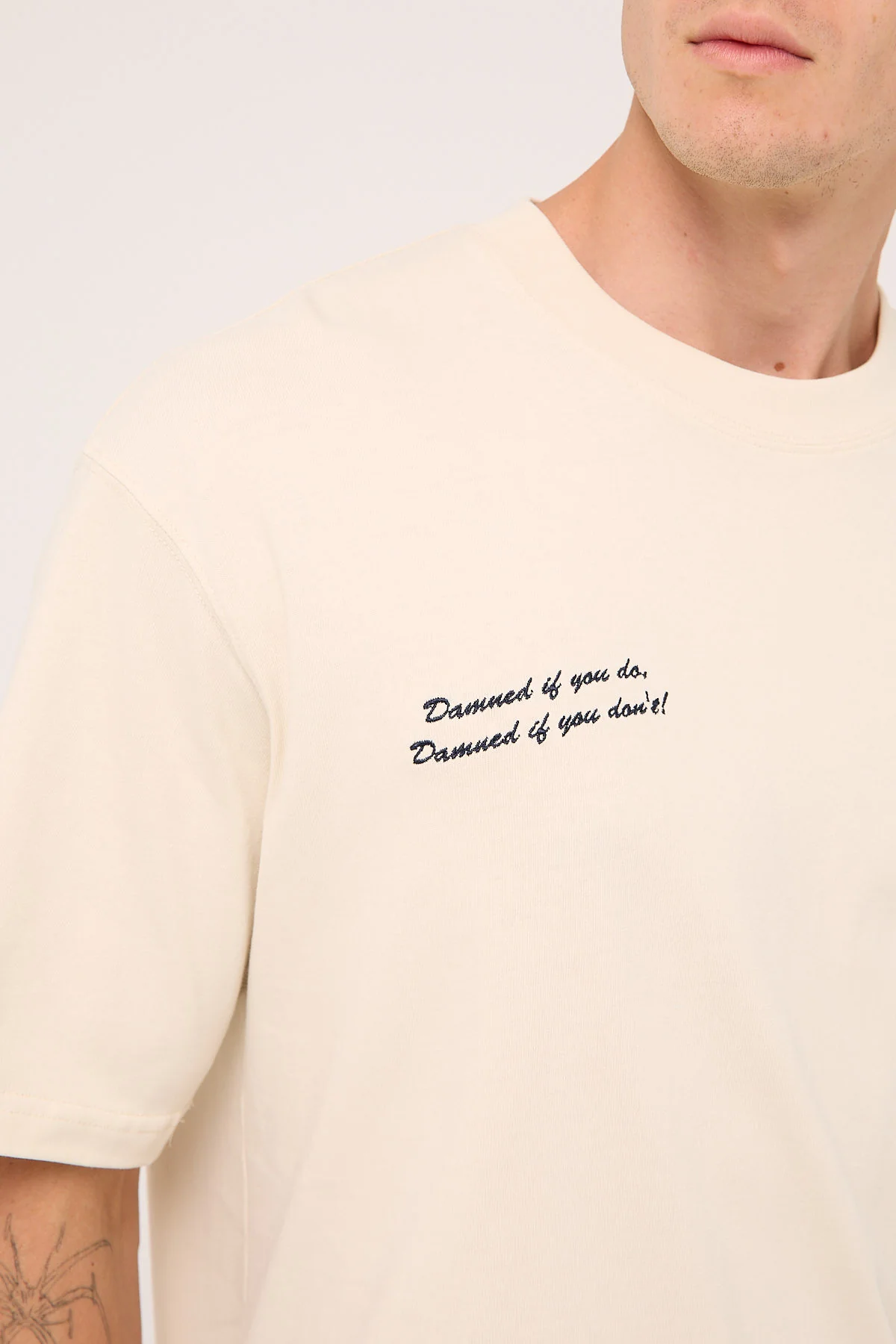 Built Tough Oversize Wide Fit Short Tee Heritage White