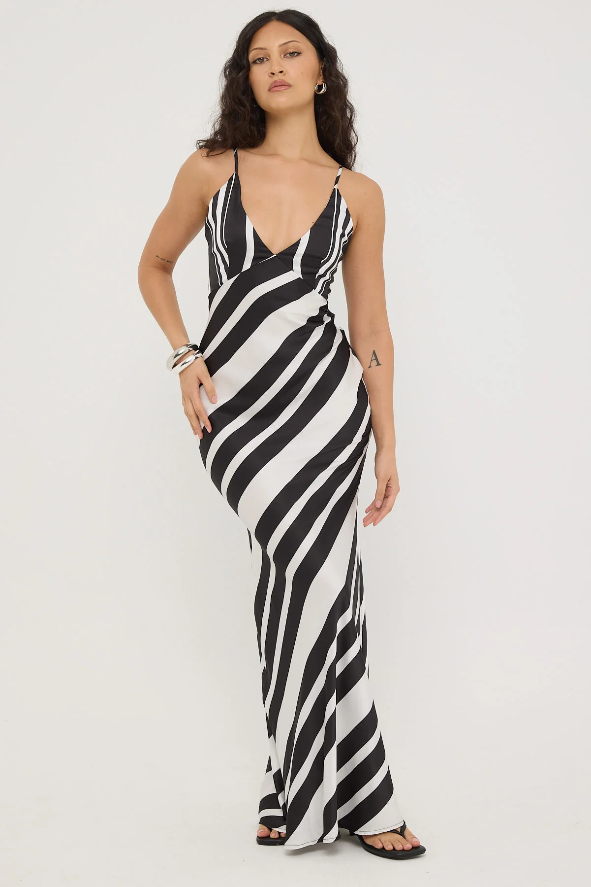Agnes Maxi Dress Black/White